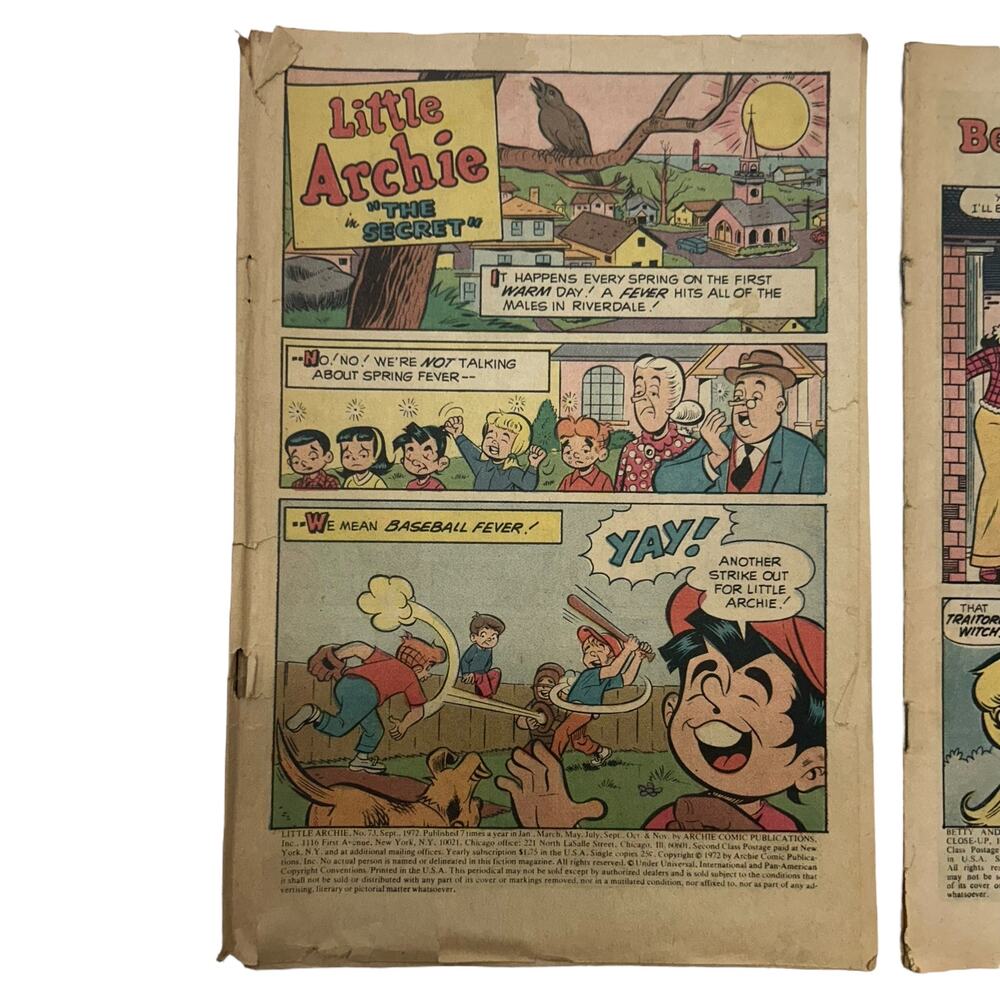 Vintage Archie Comics Lot‎ of 5 1970s Betty Veronica Jughead Sabrina Comic Books - Picture 6 of 9
